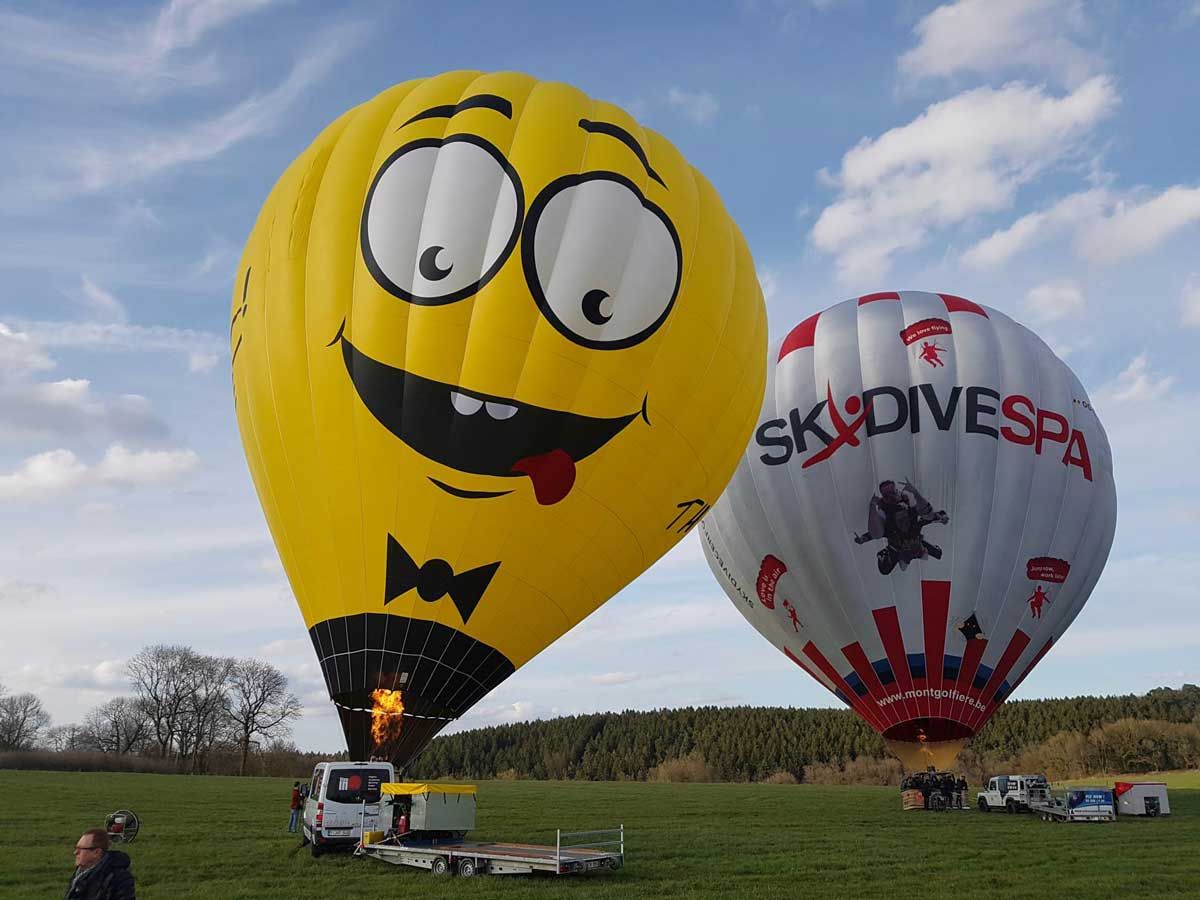 decollage montgolfiere